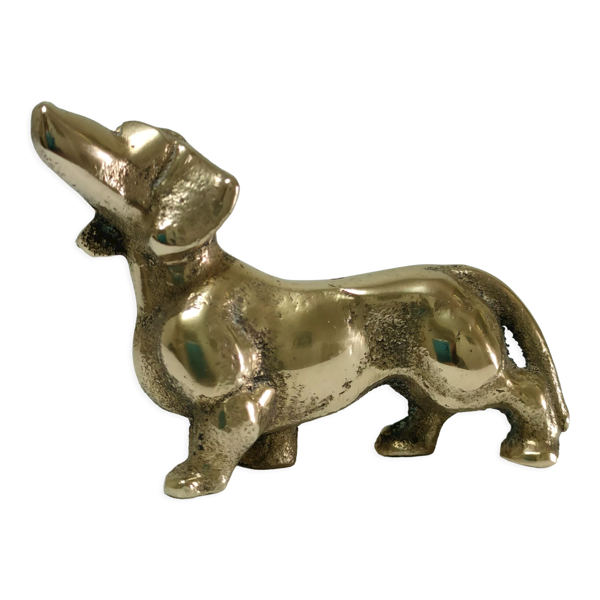 Solid brass dachshund 60s/70s