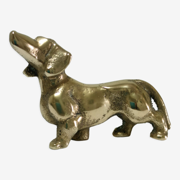 Solid brass dachshund 60s/70s