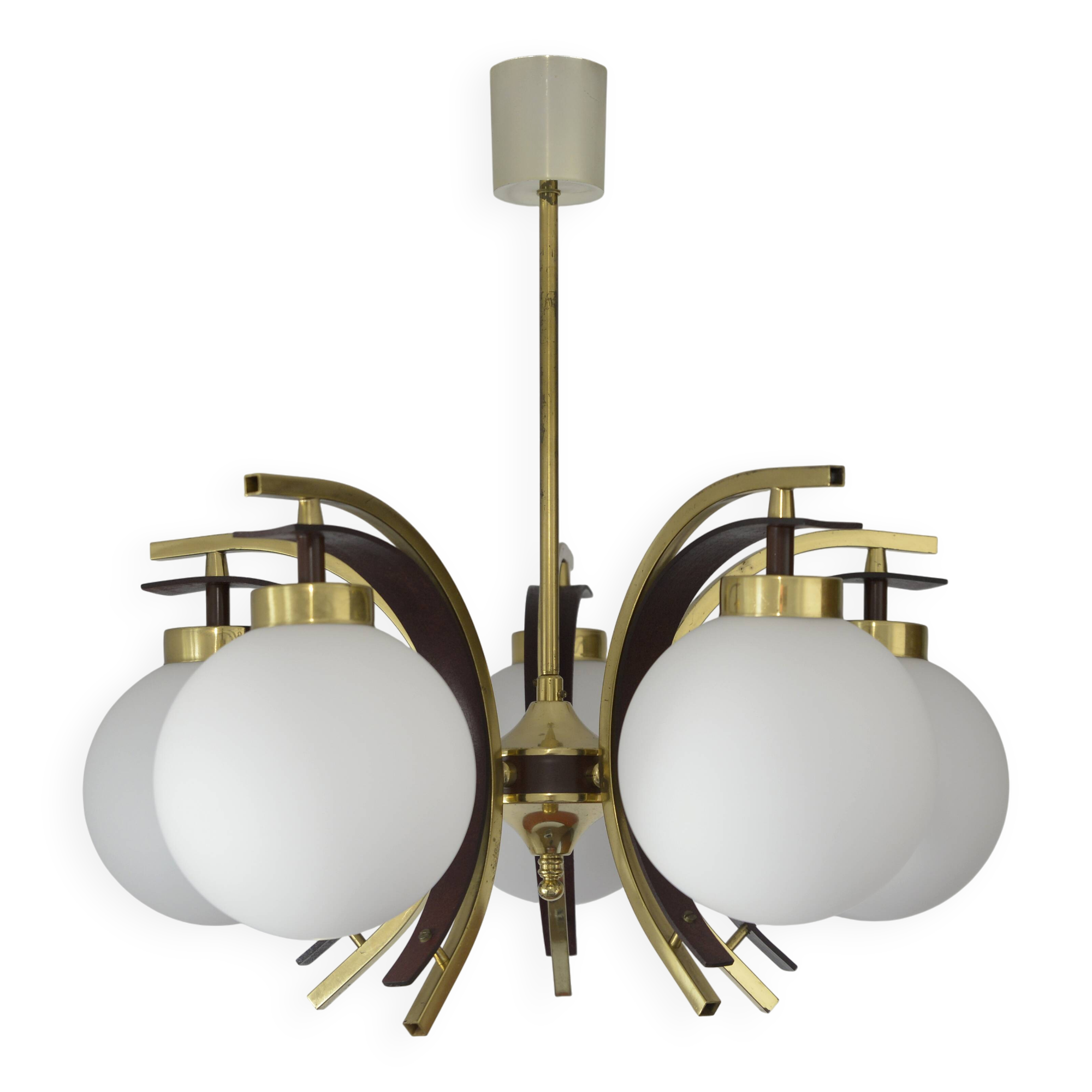 Lustre style années 50 / Suspension Sputnik vintage / Lampe suspendue
