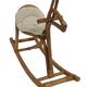 Vintage rattan rocking horse for a 1960s nursery design
