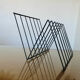 Z magazine holder in black lacquered metal 70s