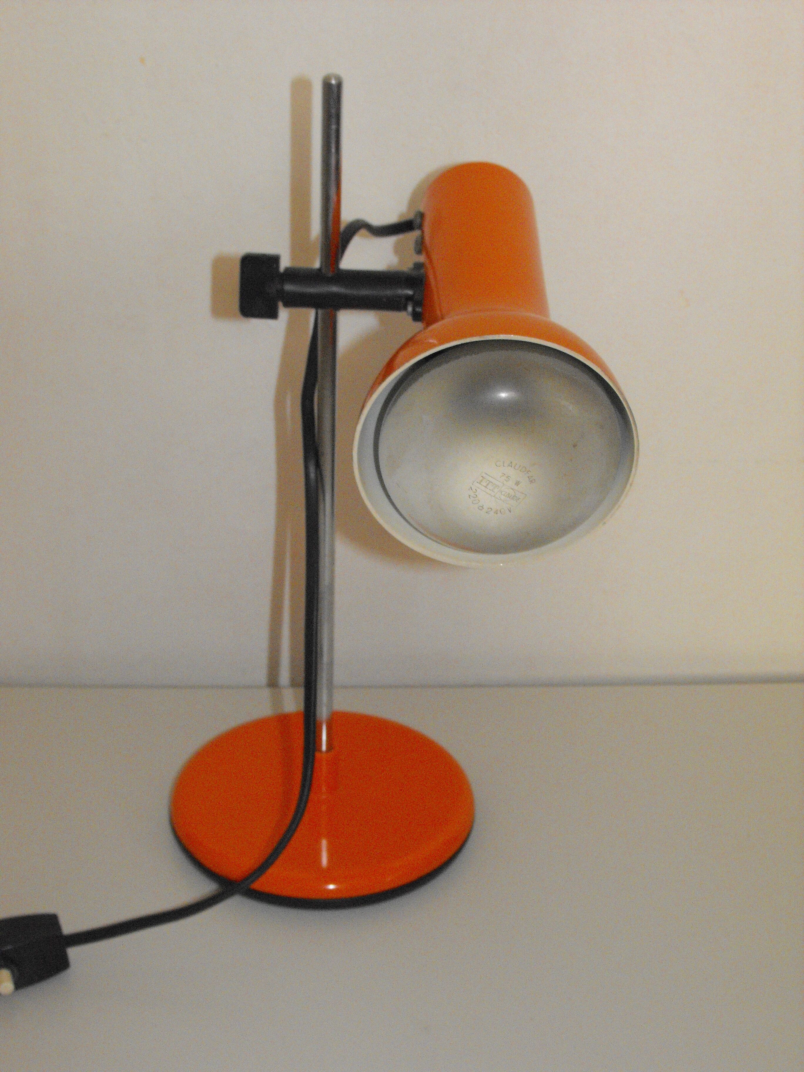Orange Desk Lamp 70s.
