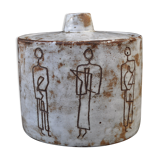 Art pottery lidd signed Kostanda A. Vallauris characters