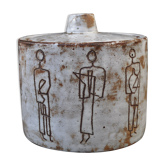 Art pottery lidd signed Kostanda A. Vallauris characters