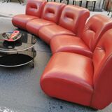Suite of 5 vintage modular armchairs 60s