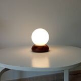 Vintage opaline ball lamp from the 80s