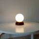 Vintage opaline ball lamp from the 80s