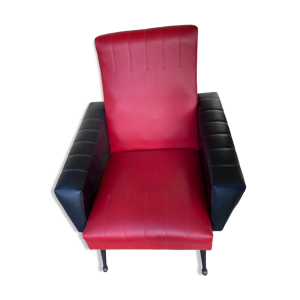 fauteuil vintage en skai