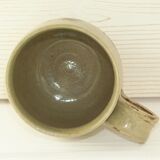 Cup glazed sandstone pottery Baumlin vintage year 70