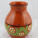 Vase ceramic Alsatian, flower pattern