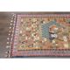 Shahmaran Motif Vintage Turkish Handmade Orange Kilim Rug  94x146