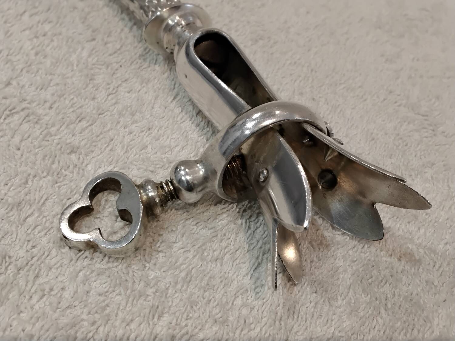 Some silver-plated handles, 950 Minerve, Rocaille style, Ravinet.