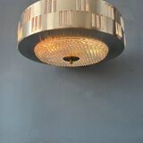 Vintage UFO pendant light with crystal glass