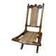 Victorian folding chair 19th century gothic caning Art & Craft