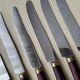 Box of 6 Saufax rosewood handle table knives