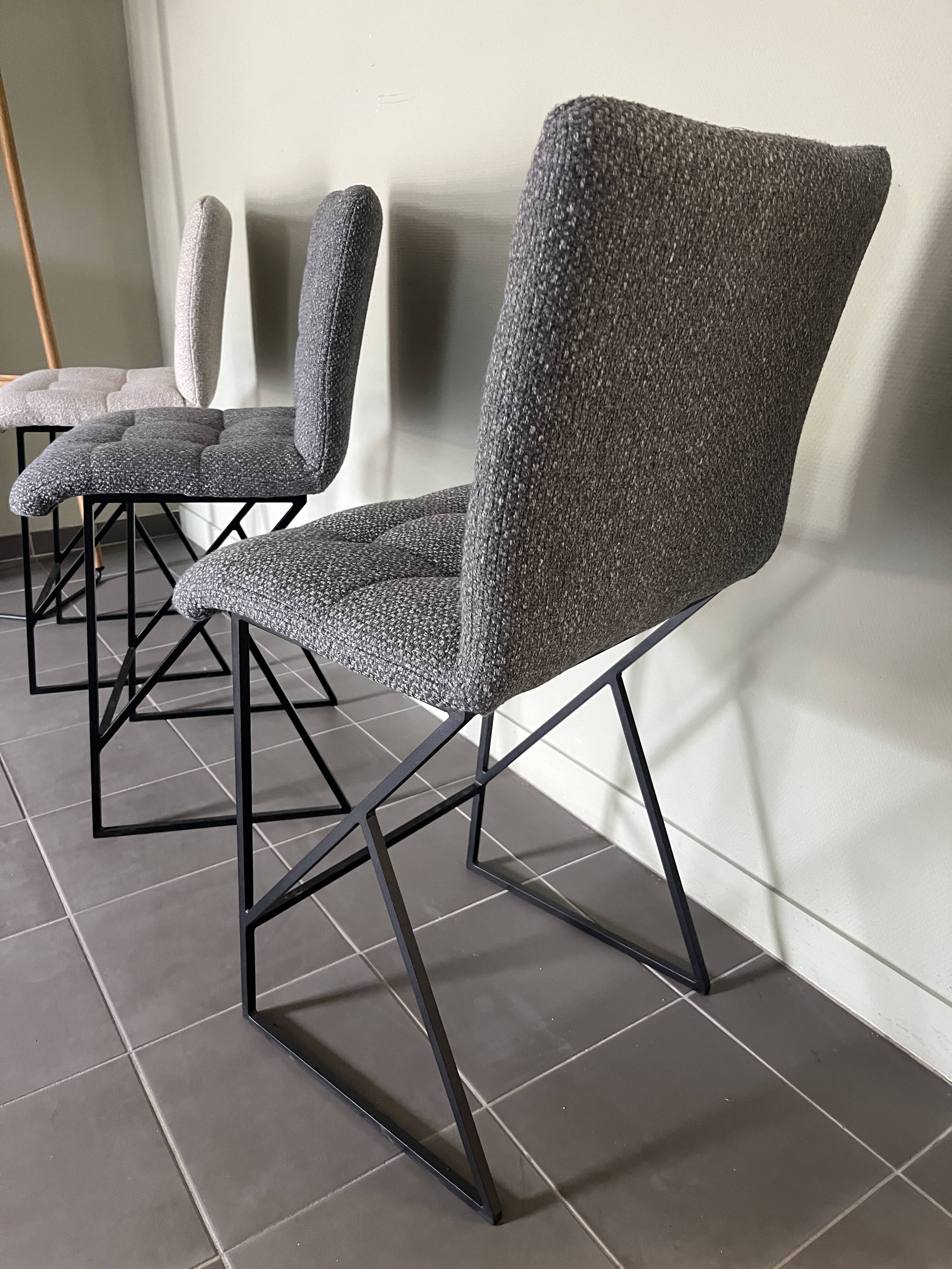 3 Tabourets hauts pour table ou comptoir hauteur 90 cm