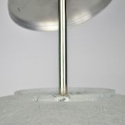 Mid Century frosted Murano glass globe pendant light by Doria Leuchten