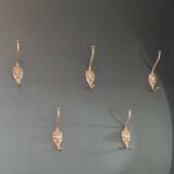 Set of 5 antique "Lion Head" coat hooks.