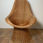 Fauteuil en osier tressé