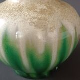 Art Nouveau stoneware vase with crystallization