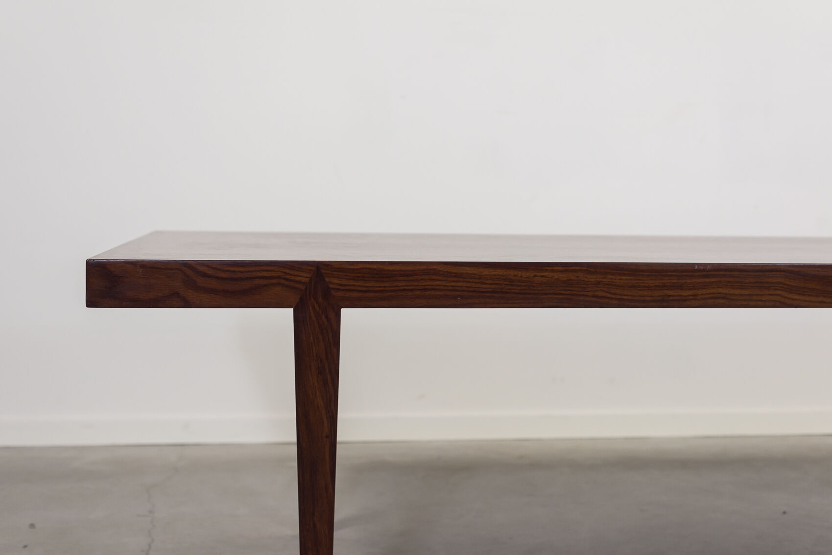 Rosewood coffee table by Erik Severin Hansen for Haslev, 1960s.