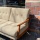 Canape daybed of the 60s in wood and wool