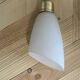 Paire appliques col de cygne laiton tulipe en verre blanc opaline