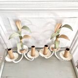 Pair of metal flower wall lights
