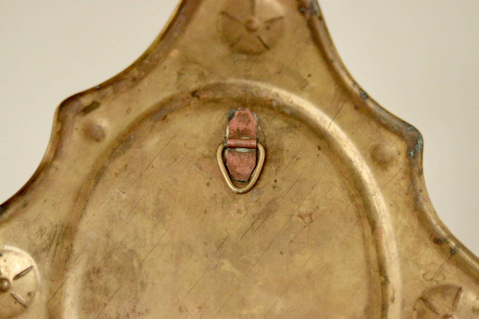 Large Swedish brass wall sconces in mid-century baroque style.