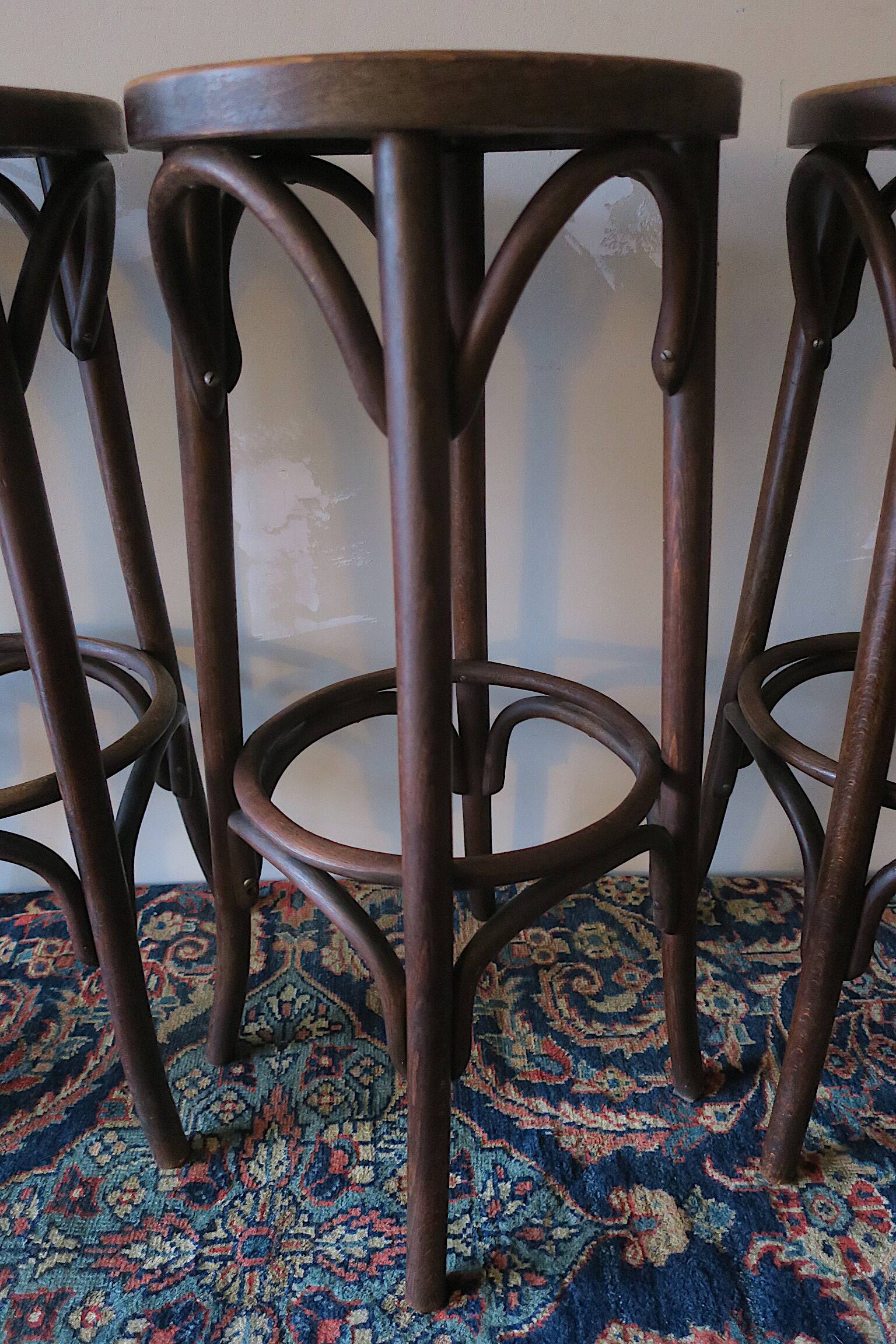 Ensemble de 4 chaises de bar vintage, 1960