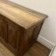 Large antique chest in weathered solid wood