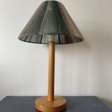 Vintage blond wooden lamp