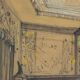 Watercolor sign andre brif or prif interior drawing library 1925