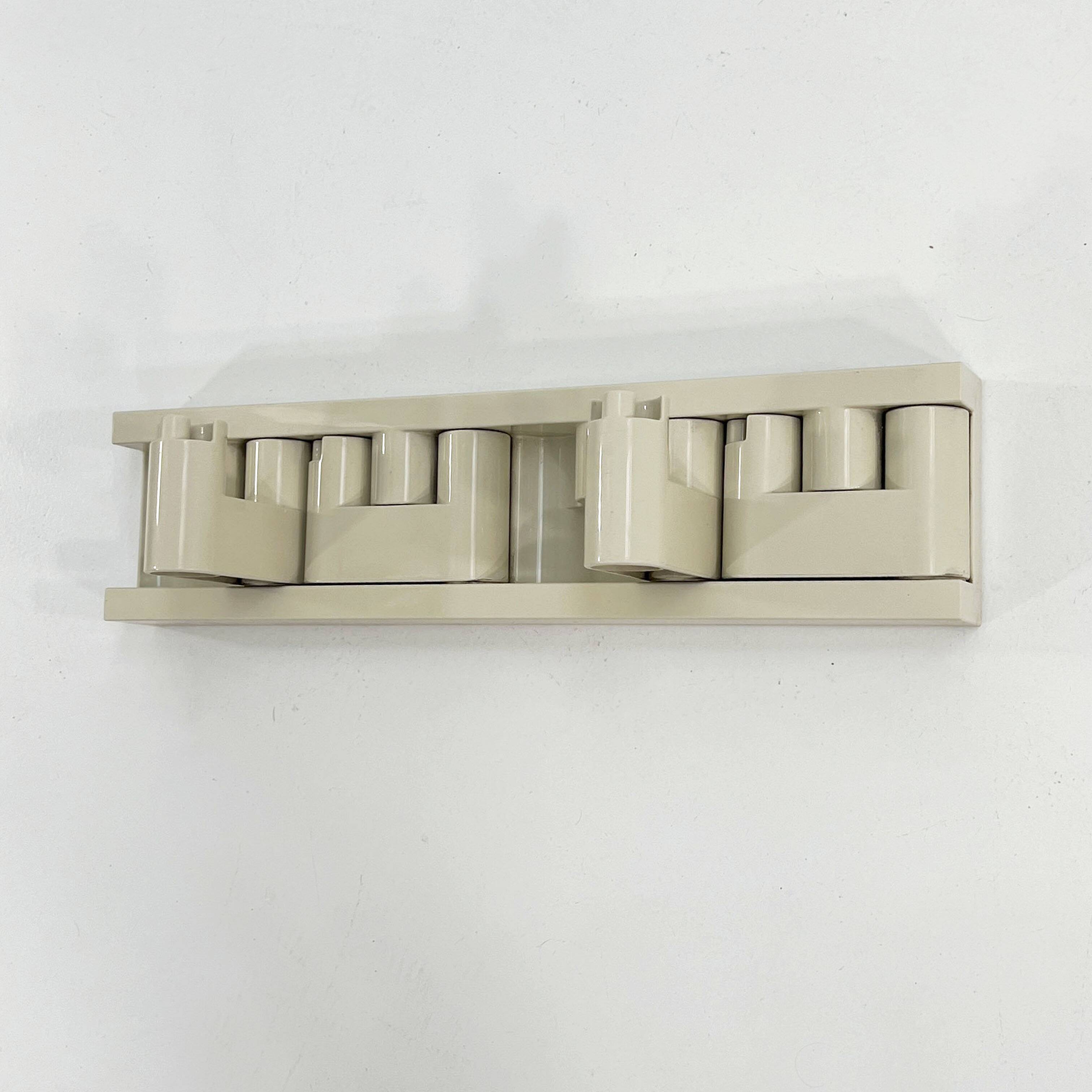 White Minivip wall-mounted coat rack by Benanti & Brunori for Velca Legnano