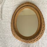Vintage wicker mirror