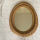 Vintage wicker mirror