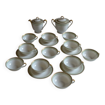 Service à thé ou à café porcelaine de Limoges A. Giraud & Brousseau 1940