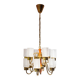 Swedish mid-century chandelier in teak with 12 tulips Eriksmalaglass (38 cm)