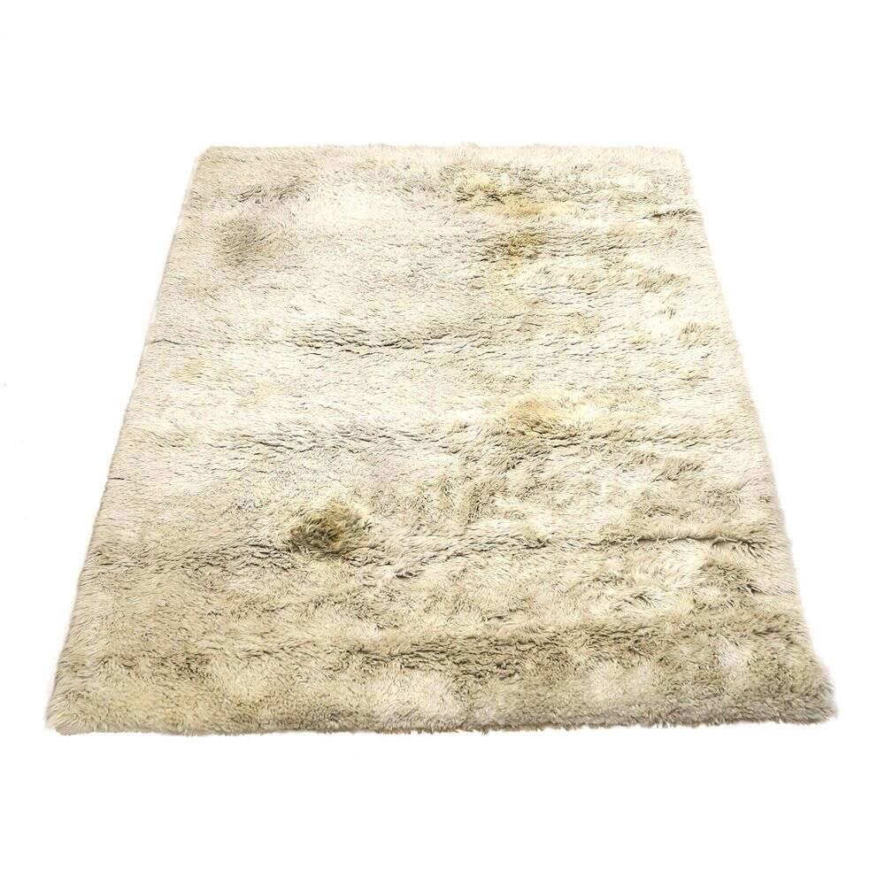 Rectangular rug in natural wool, 1970s