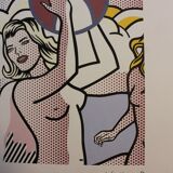 "Nudes With Beach Ball" 1920s Lithography
