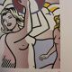 "Nudes With Beach Ball" 1920s Lithography