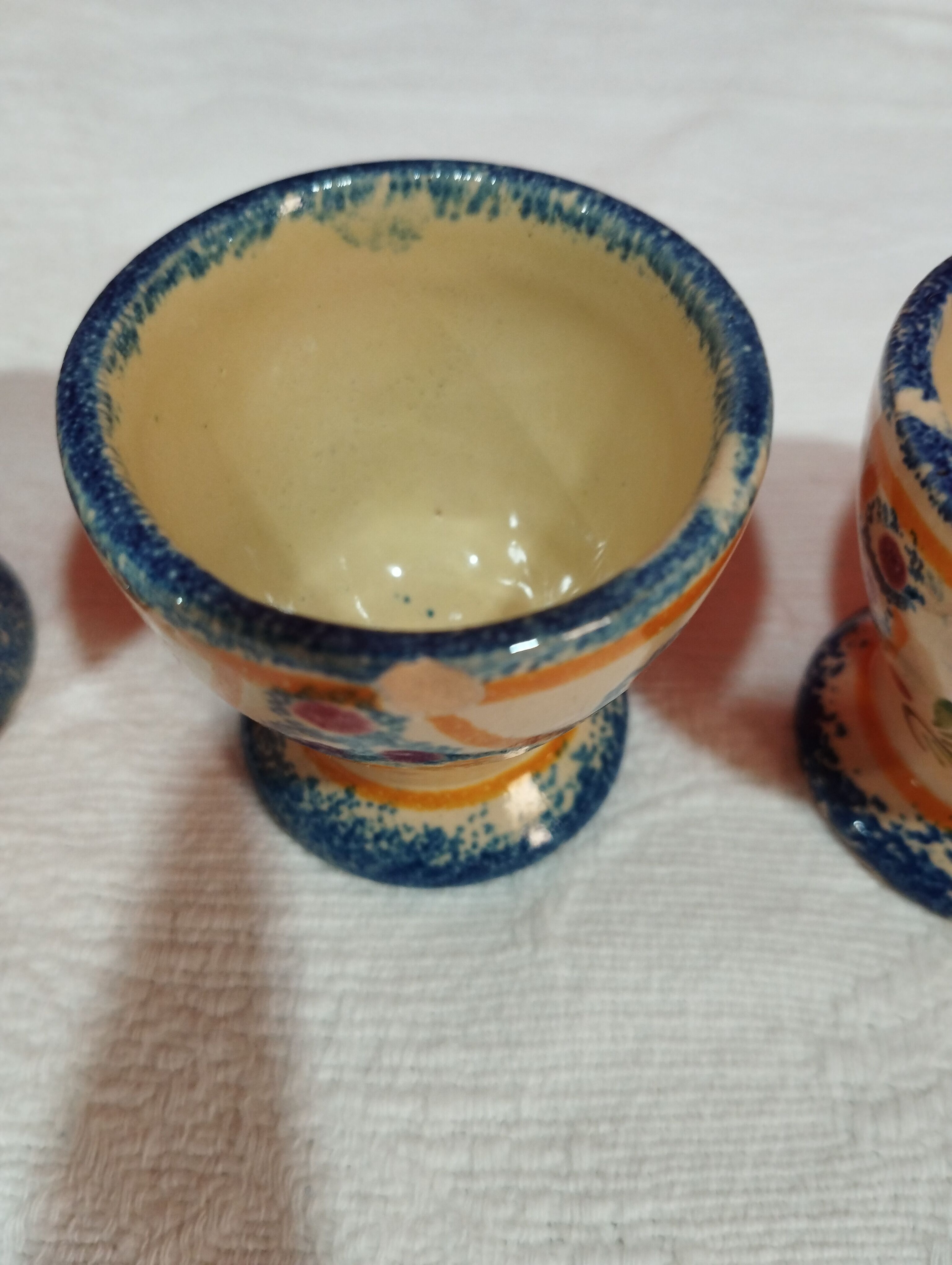 lot of 3 old earthenware shells from Quimper - Henriot