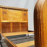 Bed 140cm Art Deco oak