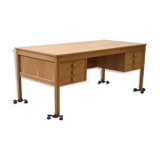 Scandinavian Double-Faced Oak Desk from the 1960s, Sweden