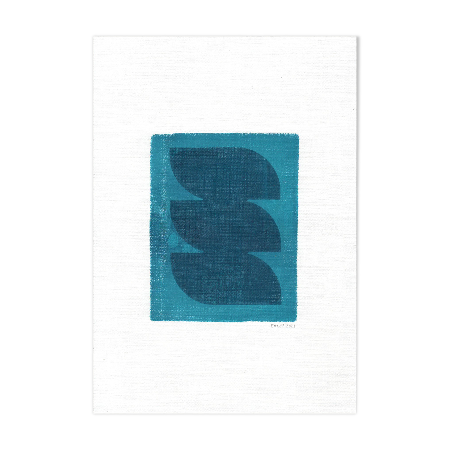 Painting on paper illustration M458 signed Eawy