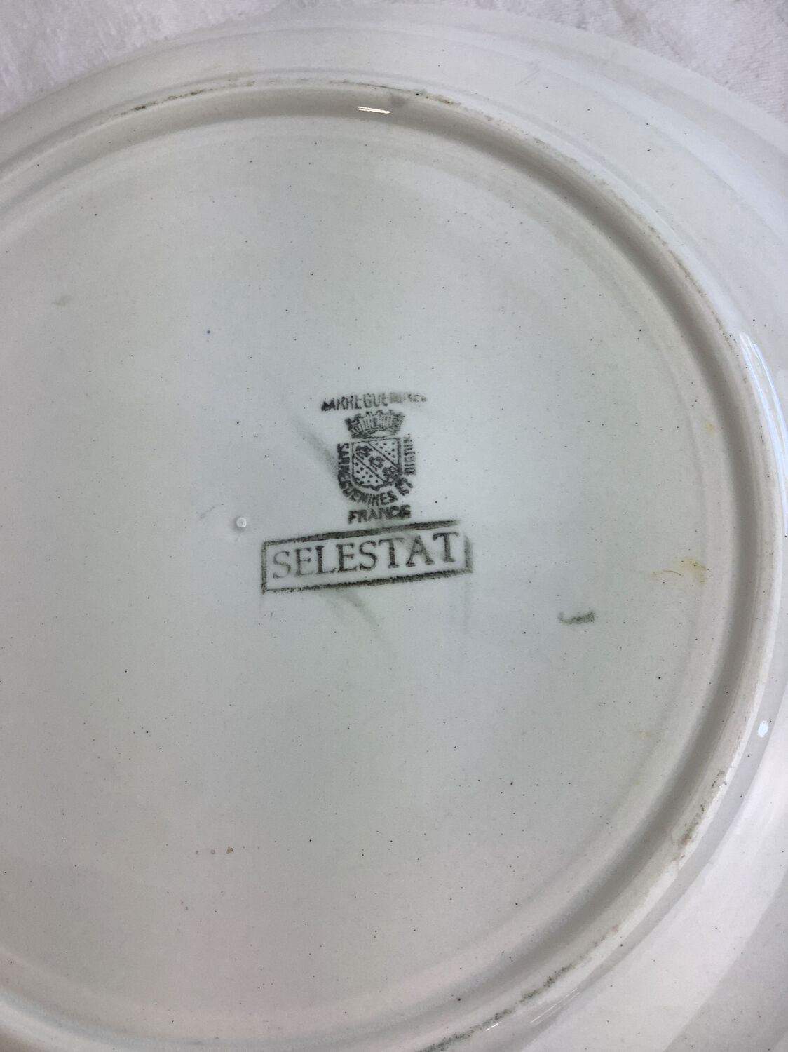 Old hollow dish made in France Digoin Sarreguemines