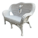 Vintage rattan children's bench