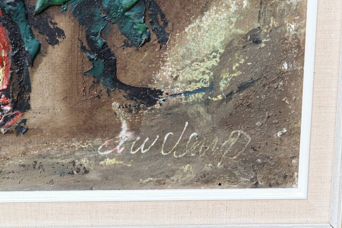 Oil on canvas, bouquet of flowers, signed.