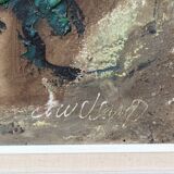 Oil on canvas, bouquet of flowers, signed.