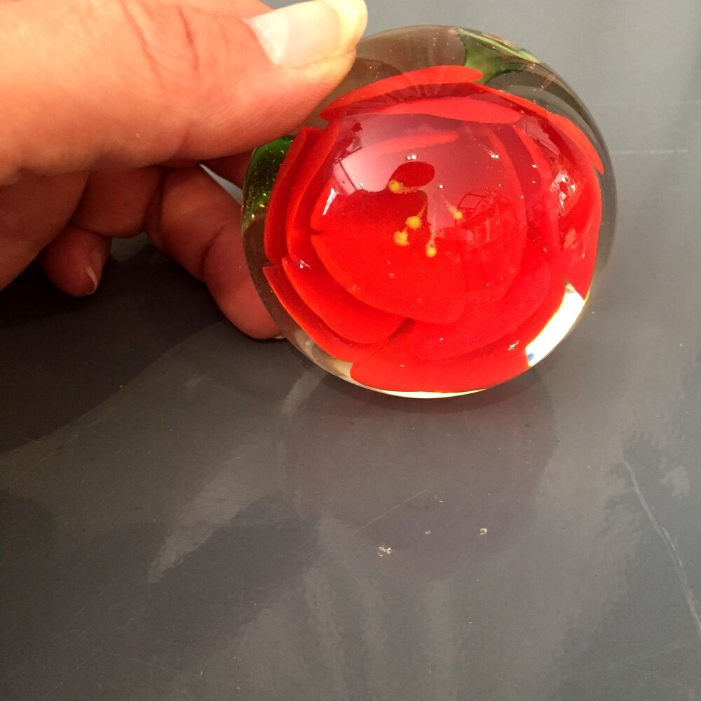 Sulfide paper press fleur rouge deco office